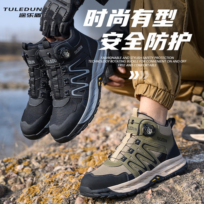 Mesh Fly-Woven Labor Protection Shoes, New Summer Breathable Work Shoes, Safety Protective Shoes, Anti-Smash And Puncture-Proof Labor Protection Shoes - Image 5